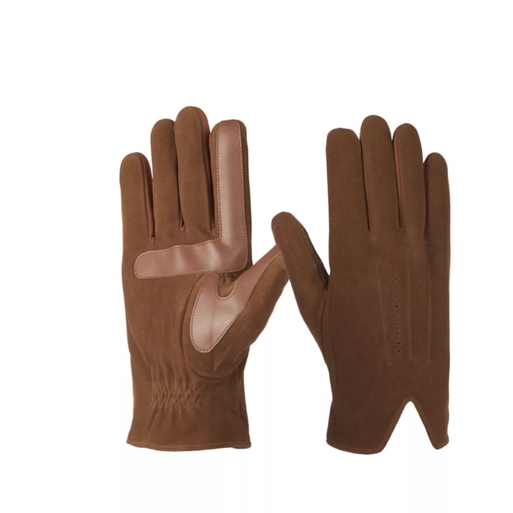 Isotoner
Genuine Suede Leather with Ultraplush Lining 3-Draw Touchscreen Gloves